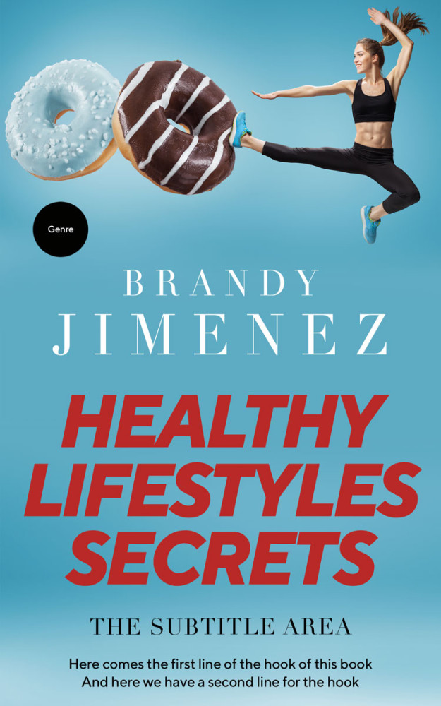 Front view of Fountain Blue #3653 - Premade Action & Adventure Book Cover