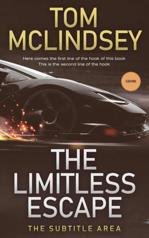 Front view of English Walnut #3791 - Premade Action & Adventure Book Cover