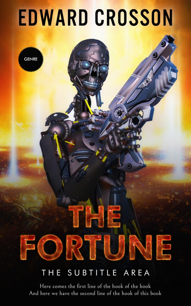 Front view of Gold Sand #3903 - Premade Apocalyptica Book Cover