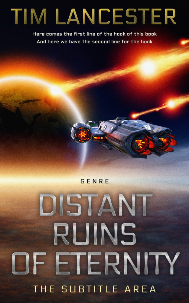 Front view of Cocoa Brown #3968 - Premade Science Fiction Book Cover