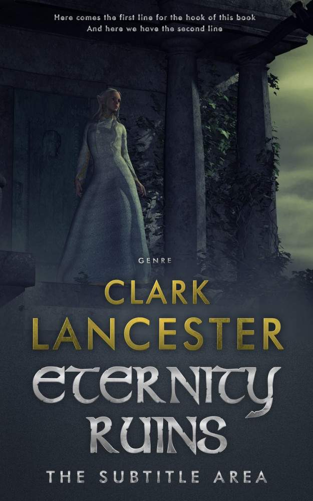 Front view of Ebony Clay #3978 - Premade Fantasy Book Cover