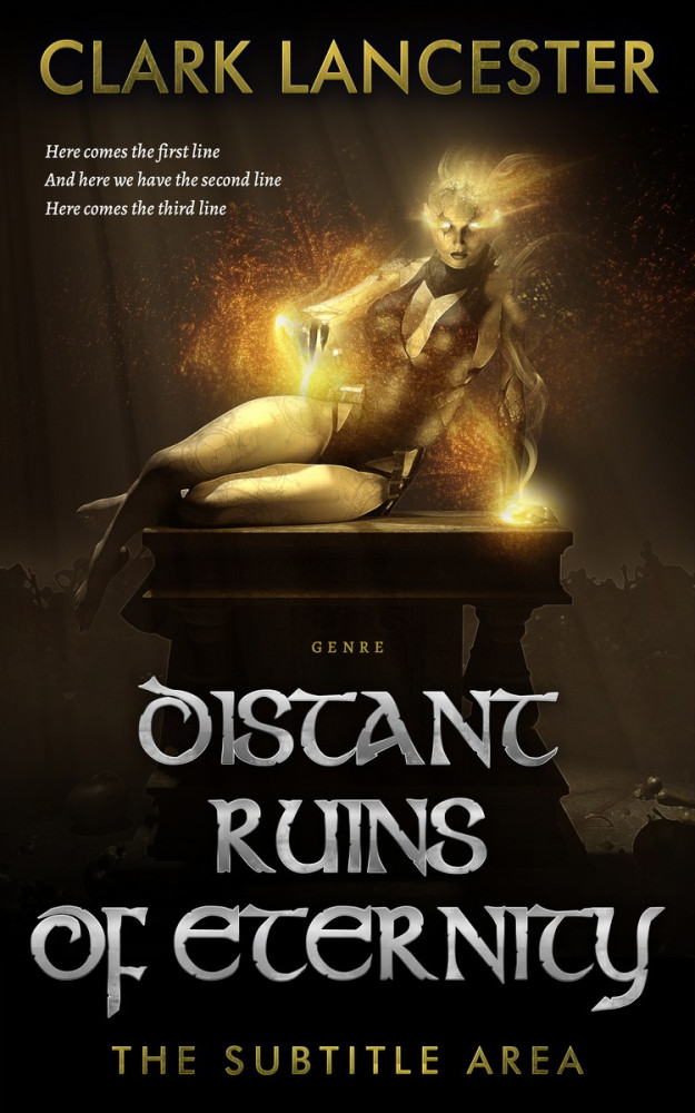 Front view of Night Rider #3983 - Premade Fantasy Book Cover