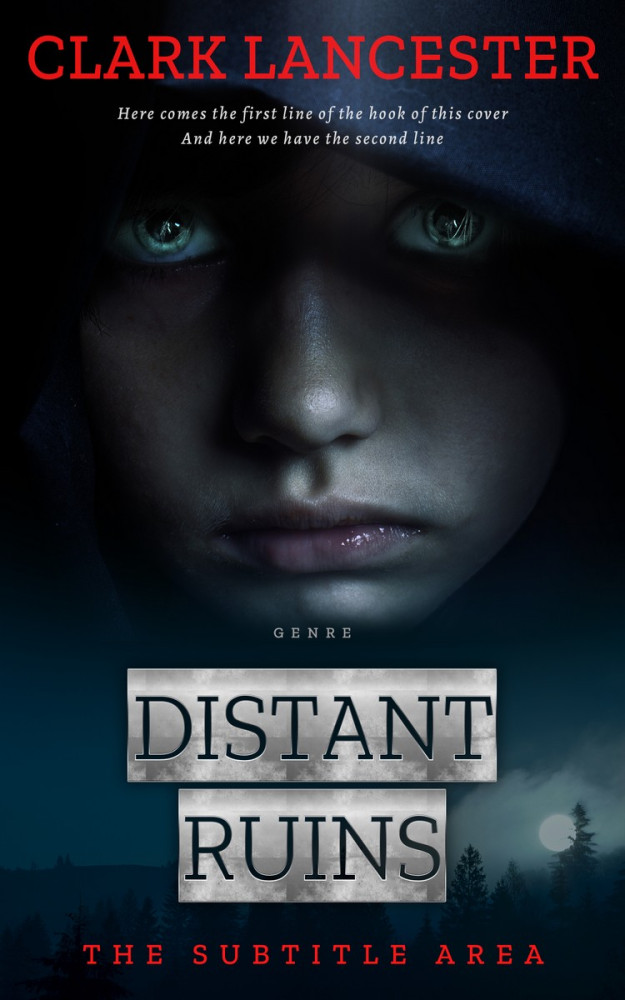 Front view of Ebony #3985 - Premade Fantasy Book Cover