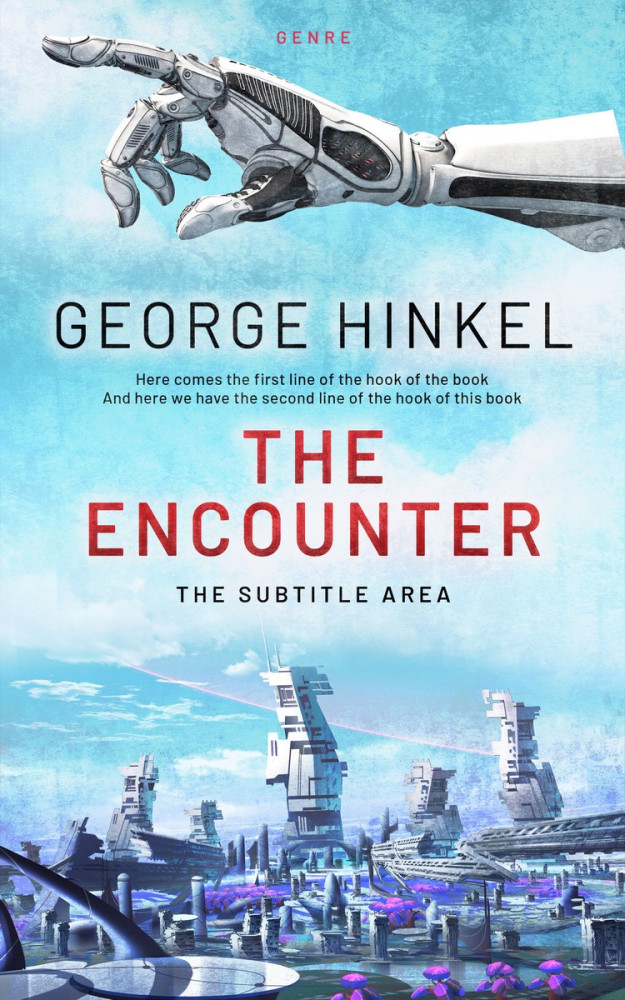 Front view of Spindle #4102 - Premade Science Fiction Book Cover