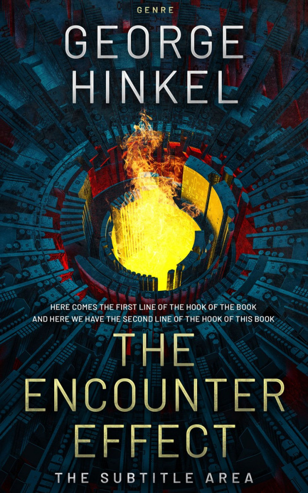 Front view of Big Stone #4104 - Premade Science Fiction Book Cover