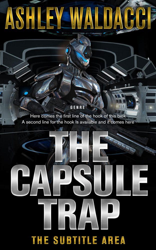 Front view of Heathered Gray #4289 - Premade Science Fiction Book Cover