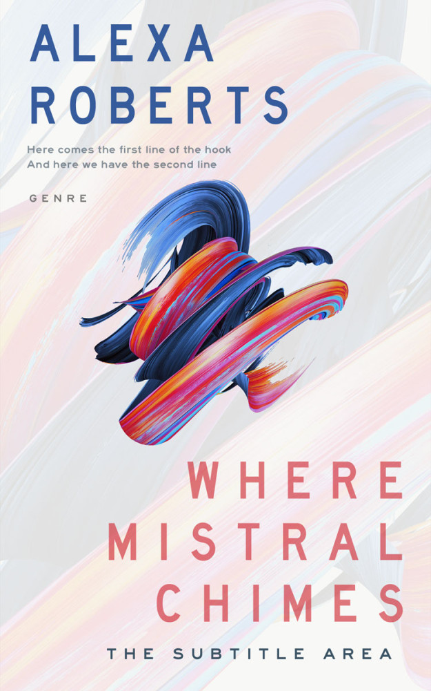 Front view of Ebb #4391 - Premade Abstract Book Cover