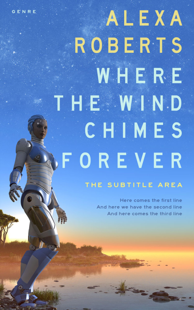 Front view of Danube #4399 - Premade Science Fiction Book Cover