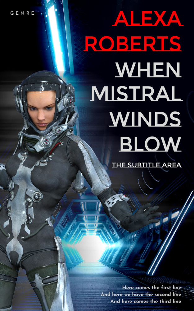 Front view of Mirage #4425 - Premade Science Fiction Book Cover