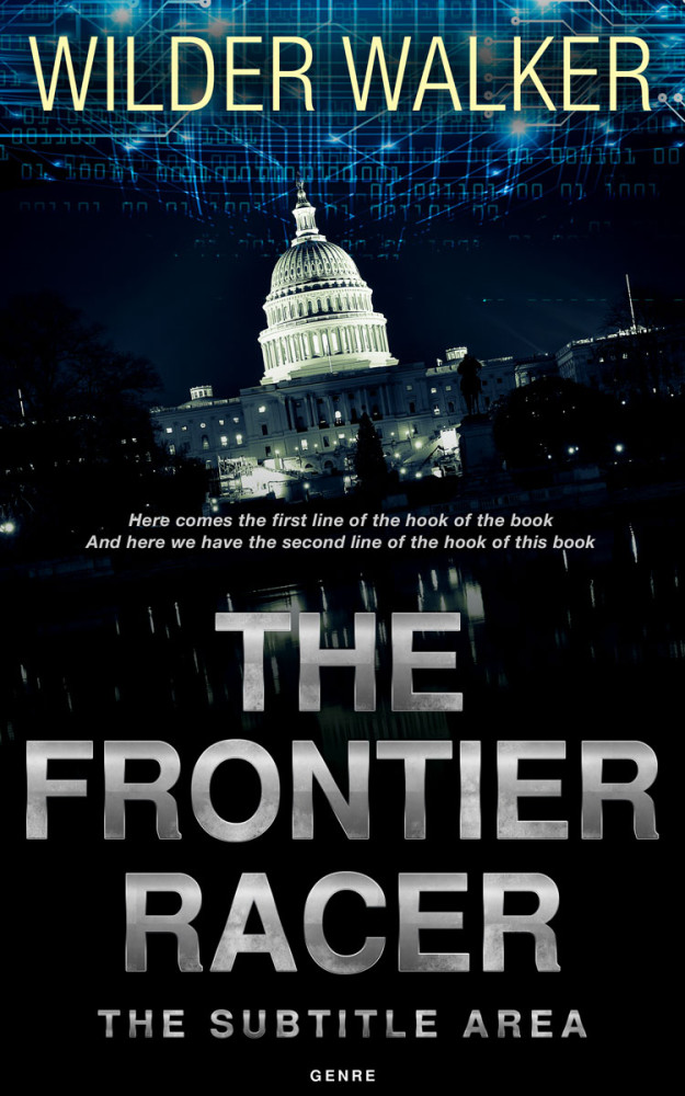 Front view of Mist Gray #4487 - Premade Action & Adventure Book Cover