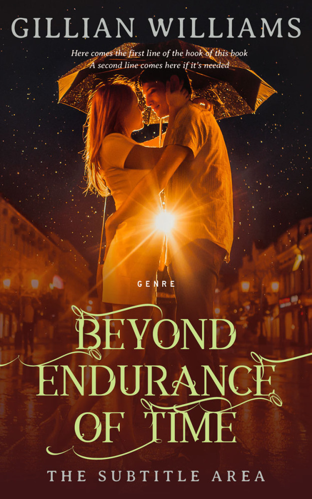 Front view of Cedar #4522 - Premade Romance Book Cover