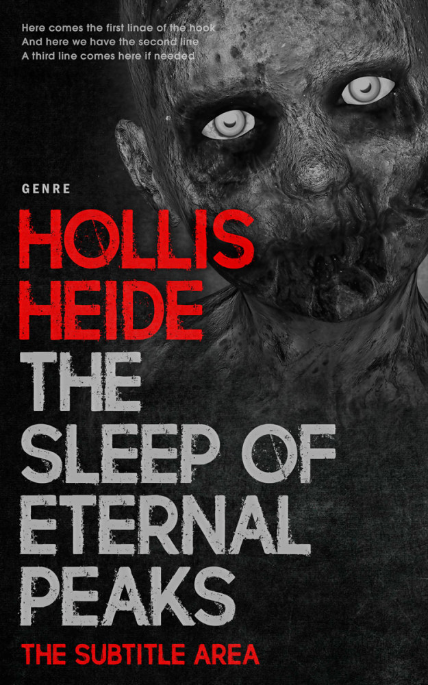 Front view of Cod Gray #4790 - Premade Horror Book Cover