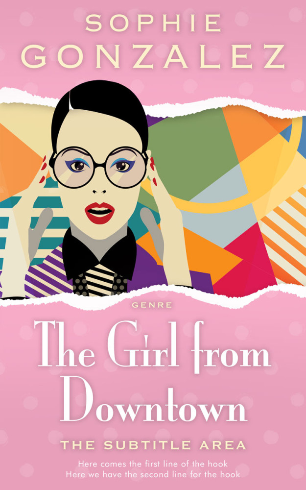 Front view of Can Can #4835 - Premade Abstract Book Cover