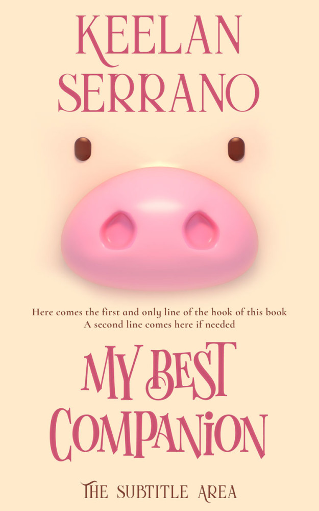 Front view of Champagne #4872 - Premade Romance Book Cover