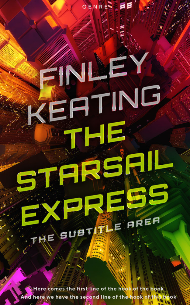 Front view of Raw Sienna #4939 - Premade Action & Adventure Book Cover