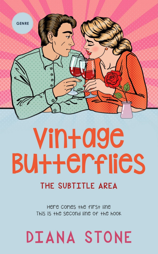 Front view of Pale Slate #5043 - Premade Romance Book Cover