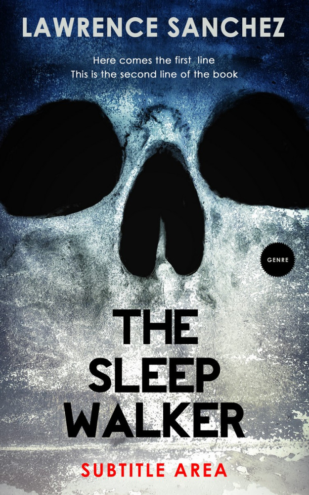 Front view of Quill Gray #5171 - Premade Horror Book Cover