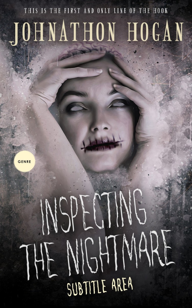 Front view of Thunder #5201 - Premade Horror Book Cover