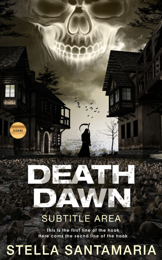 Front view of Zeus #5259 - Premade Fantasy Book Cover