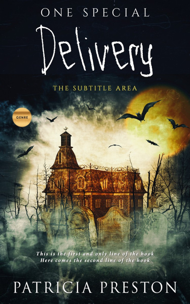 Front view of Sorrell Brown #5272 - Premade Horror Book Cover