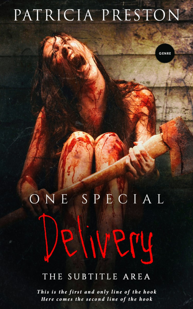 Front view of Antique Brass #5276 - Premade Horror Book Cover