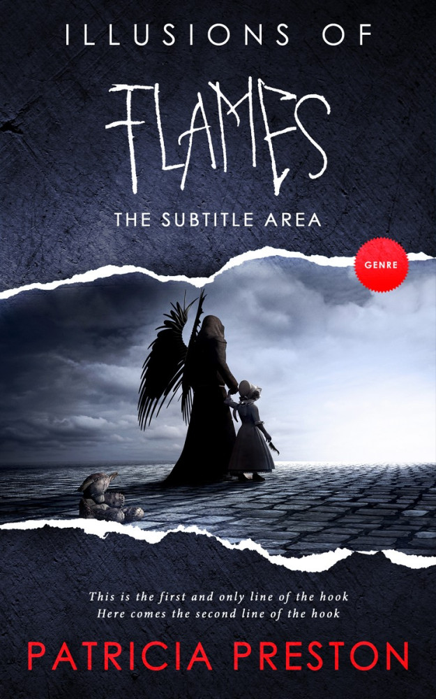 Front view of Mirage #5283 - Premade Abstract Book Cover