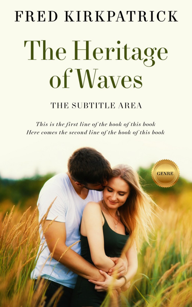 Front view of Thatch Green #5650 - Premade Romance Book Cover