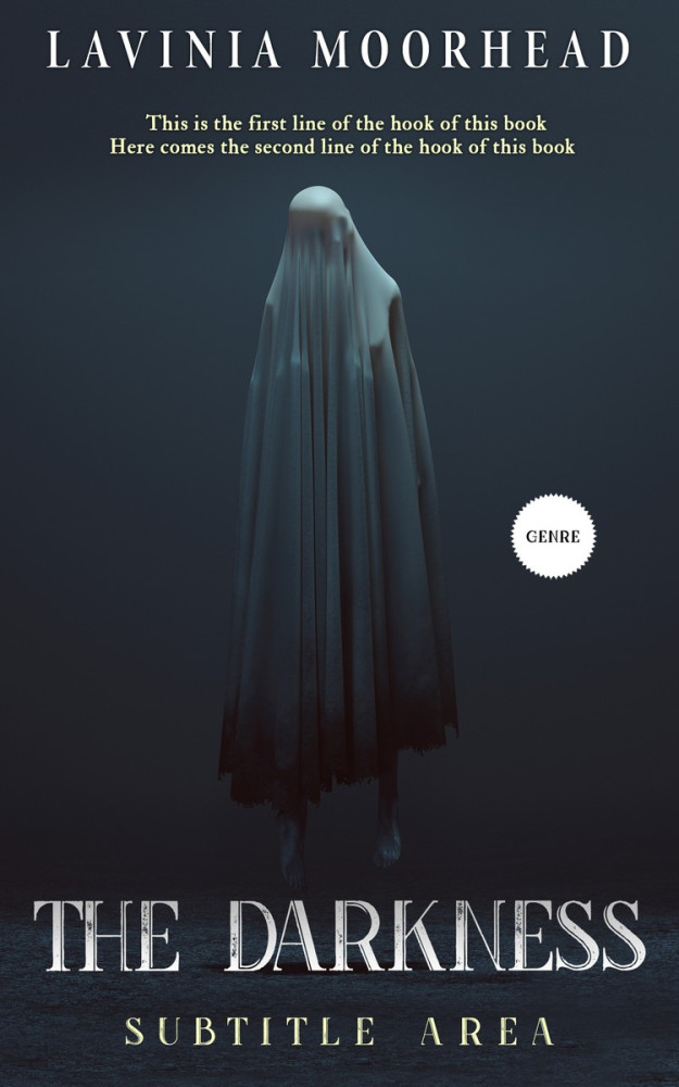 Front view of Charade #5839 - Premade Horror Book Cover