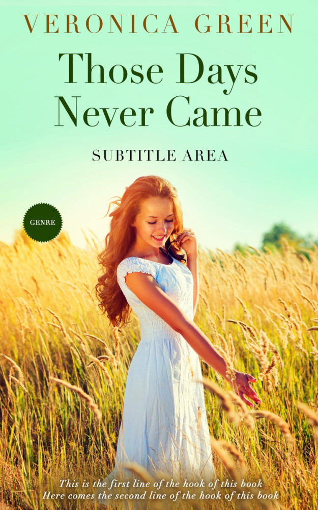 Front view of Tea Green #5858 - Premade Romance Book Cover