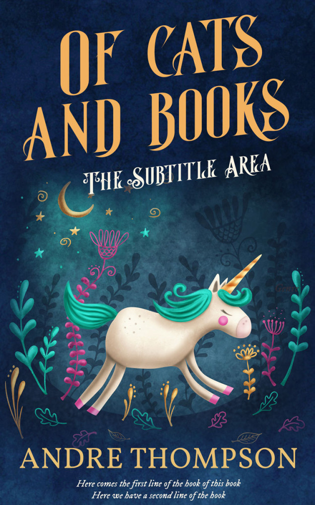 Front view of Nile Blue #6030 - Premade Fantasy Book Cover