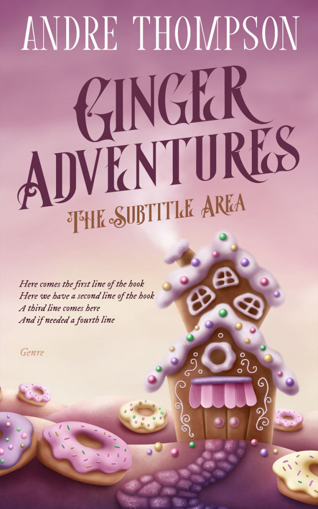 Front view of Blossom #6031 - Premade Fantasy Book Cover