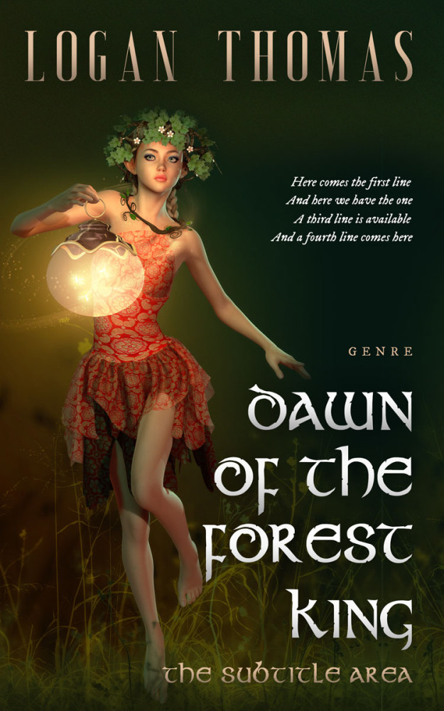 Front view of Eternity #6260 - Premade Fantasy Book Cover