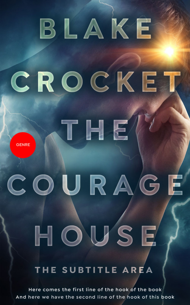 Front view of Ebony Clay #6368 - Premade Abstract Book Cover