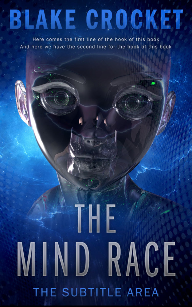 Front view of Bunting #6463 - Premade Science Fiction Book Cover