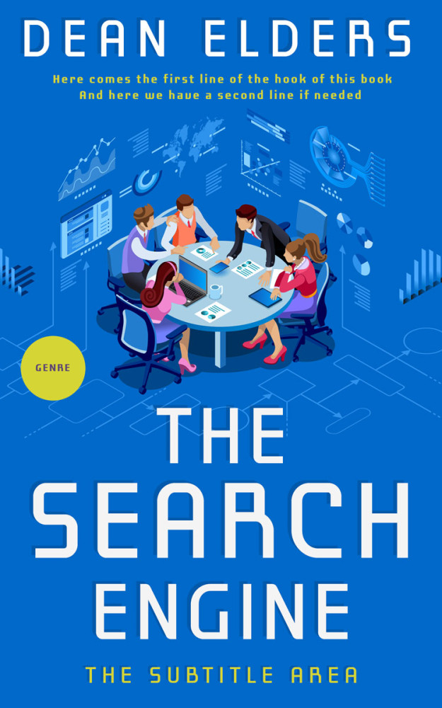 Front view of Science Blue #6719 - Premade Business Book Cover