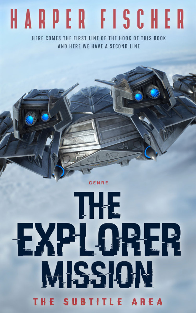 Front view of Pigeon Post #7083 - Premade Science Fiction Book Cover