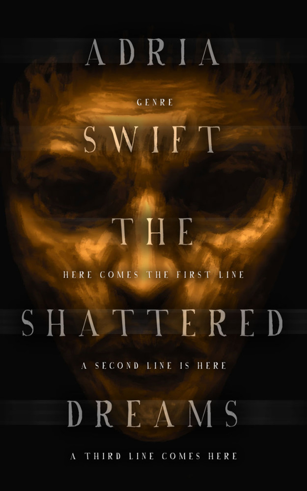 Front view of Asphalt #7408 - Premade Horror Book Cover