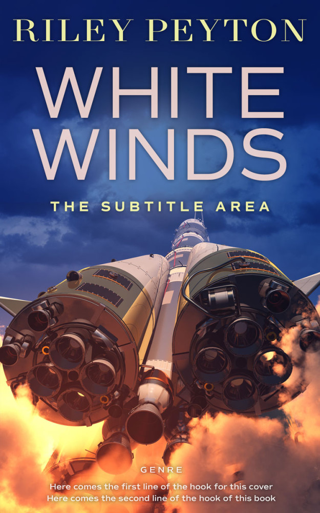 Front view of Rhino #7492 - Premade Science Fiction Book Cover