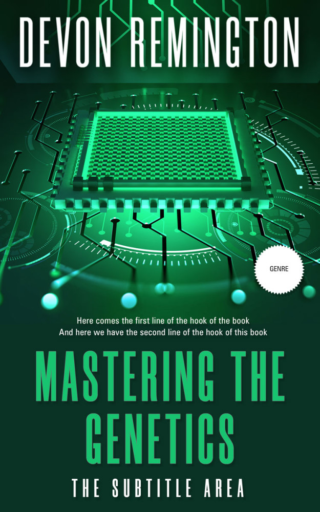 Front view of Bottle Green #7588 - Premade Abstract Book Cover