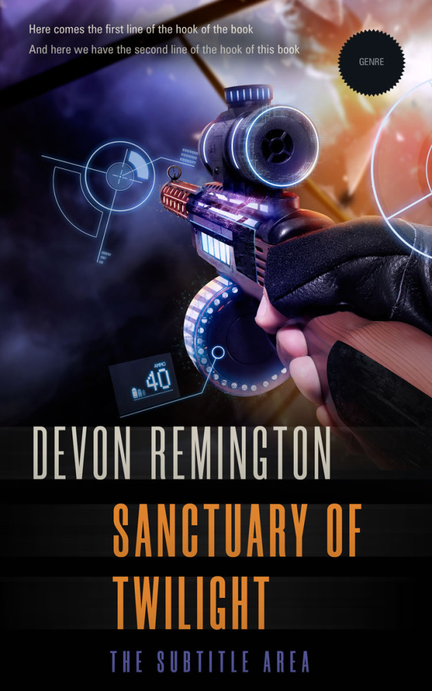 Front view of Quicksand #7610 - Premade Science Fiction Book Cover