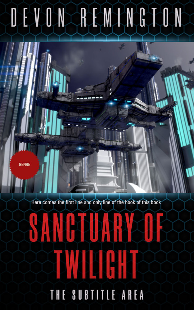 Front view of Bunker #7624 - Premade Science Fiction Book Cover
