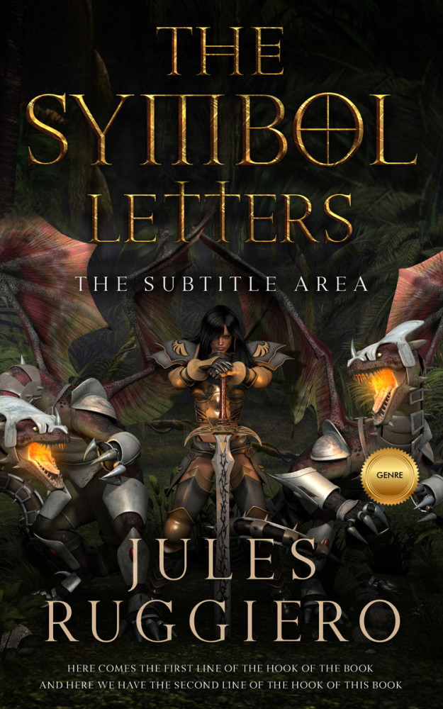 Front view of Rangoon Green #7795 - Premade Fantasy Book Cover