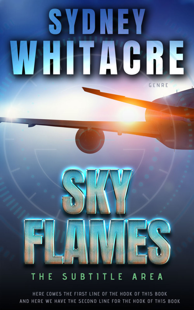 Front view of Blue Bayoux #8079 - Premade Action & Adventure Book Cover