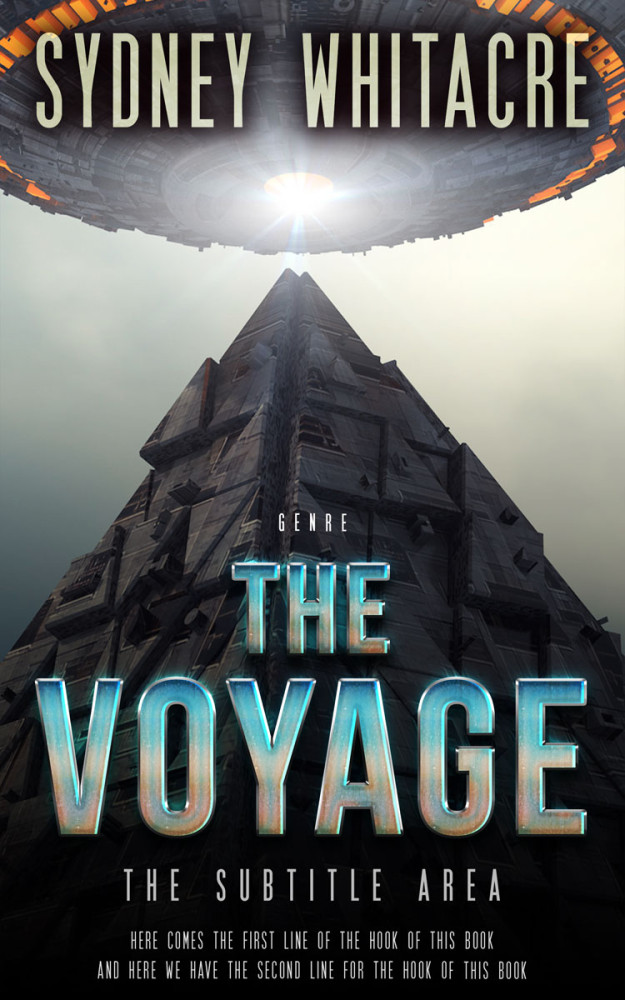 Front view of Foggy Gray #8113 - Premade Science Fiction Book Cover