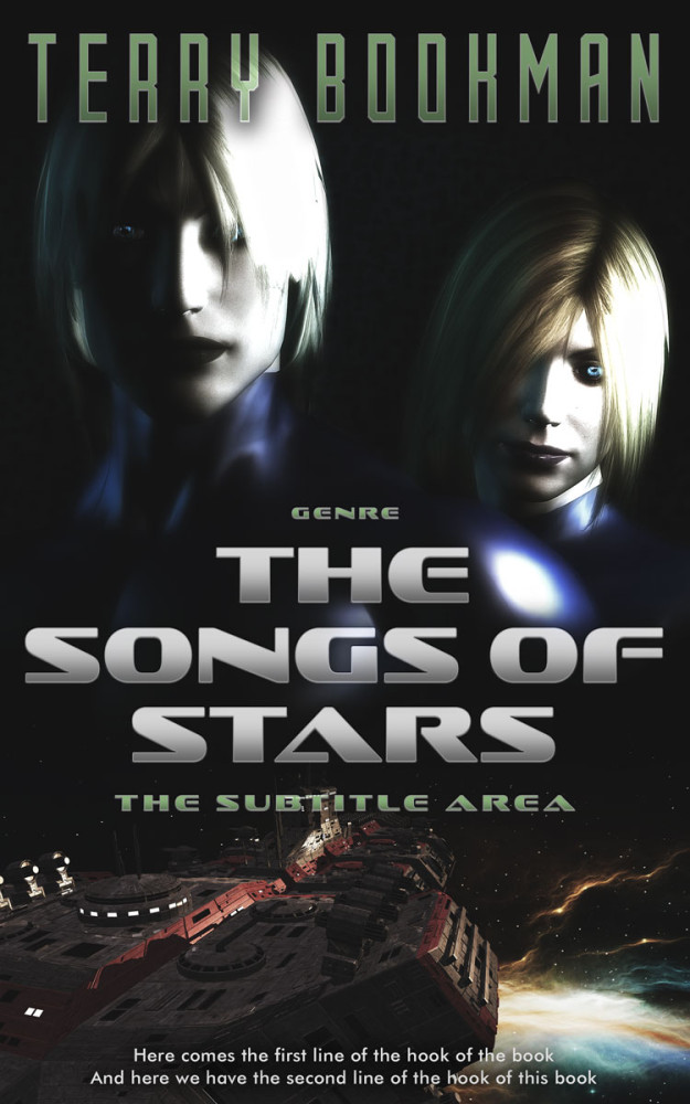 Front view of Shark #8242 - Premade Science Fiction Book Cover