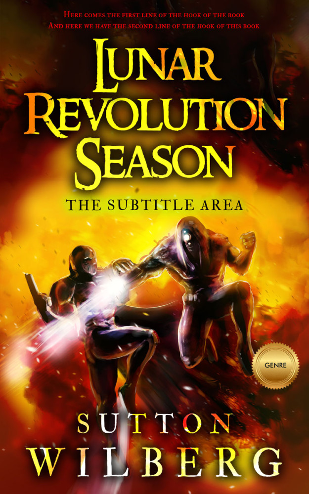 Front view of Fuel Yellow #8556 - Premade Science Fiction Book Cover