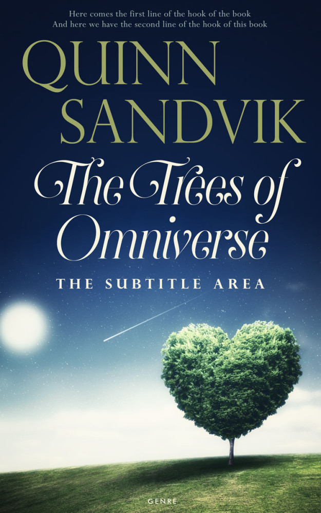 Front view of Moon Mist #8736 - Premade Poetry Book Cover