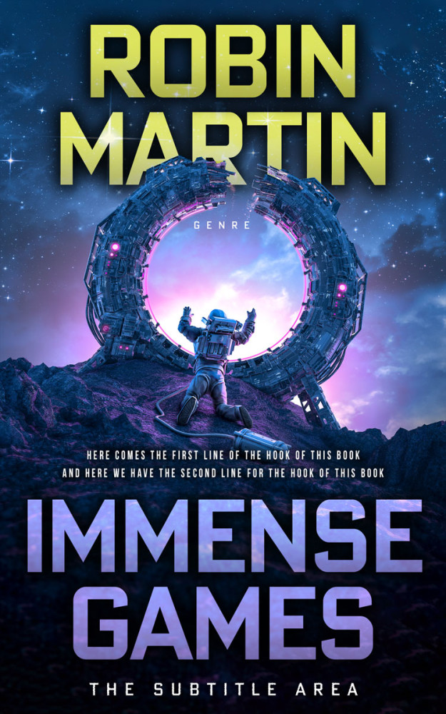 Front view of French Gray #8793 - Premade Science Fiction Book Cover