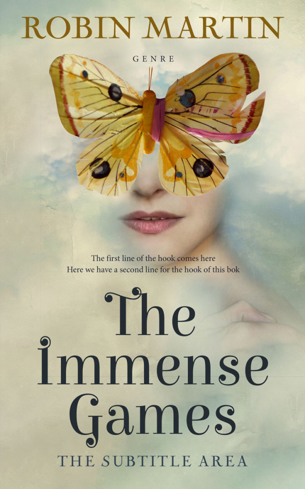 Front view of Eagle #8915 - Premade Fantasy Book Cover