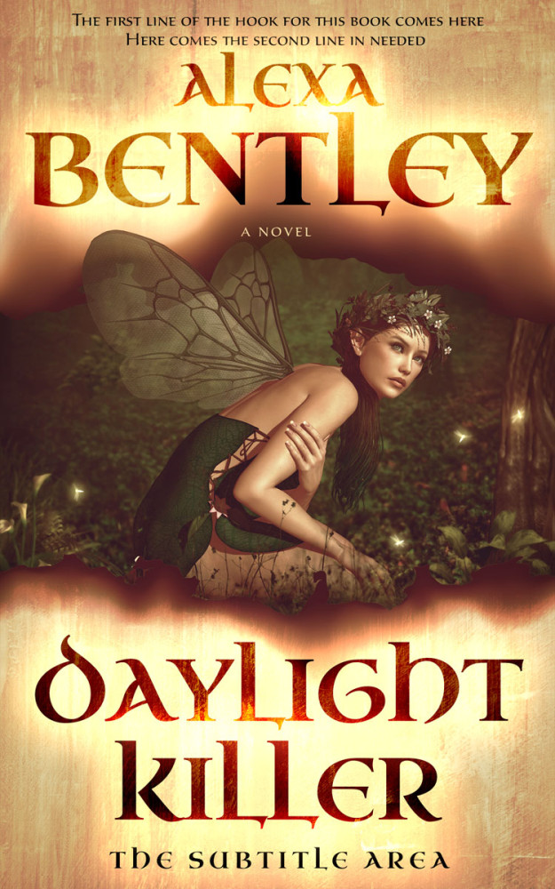 Front view of Gold Sand #8958 - Premade Fantasy Book Cover